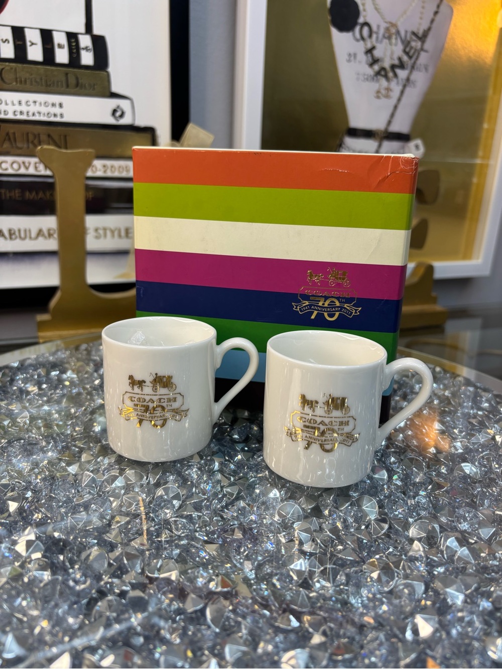 Coach 70th Anniversary Signature Gift Box Mug Set NIB - Picture 9 of 12